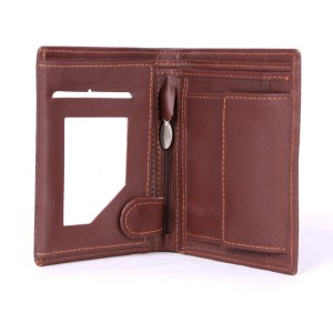 17 Pockets Genuine Cow Leather Wallet (Brown)  MGW-007